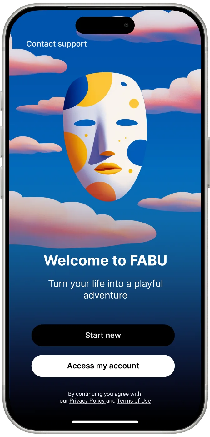 FABU app screen