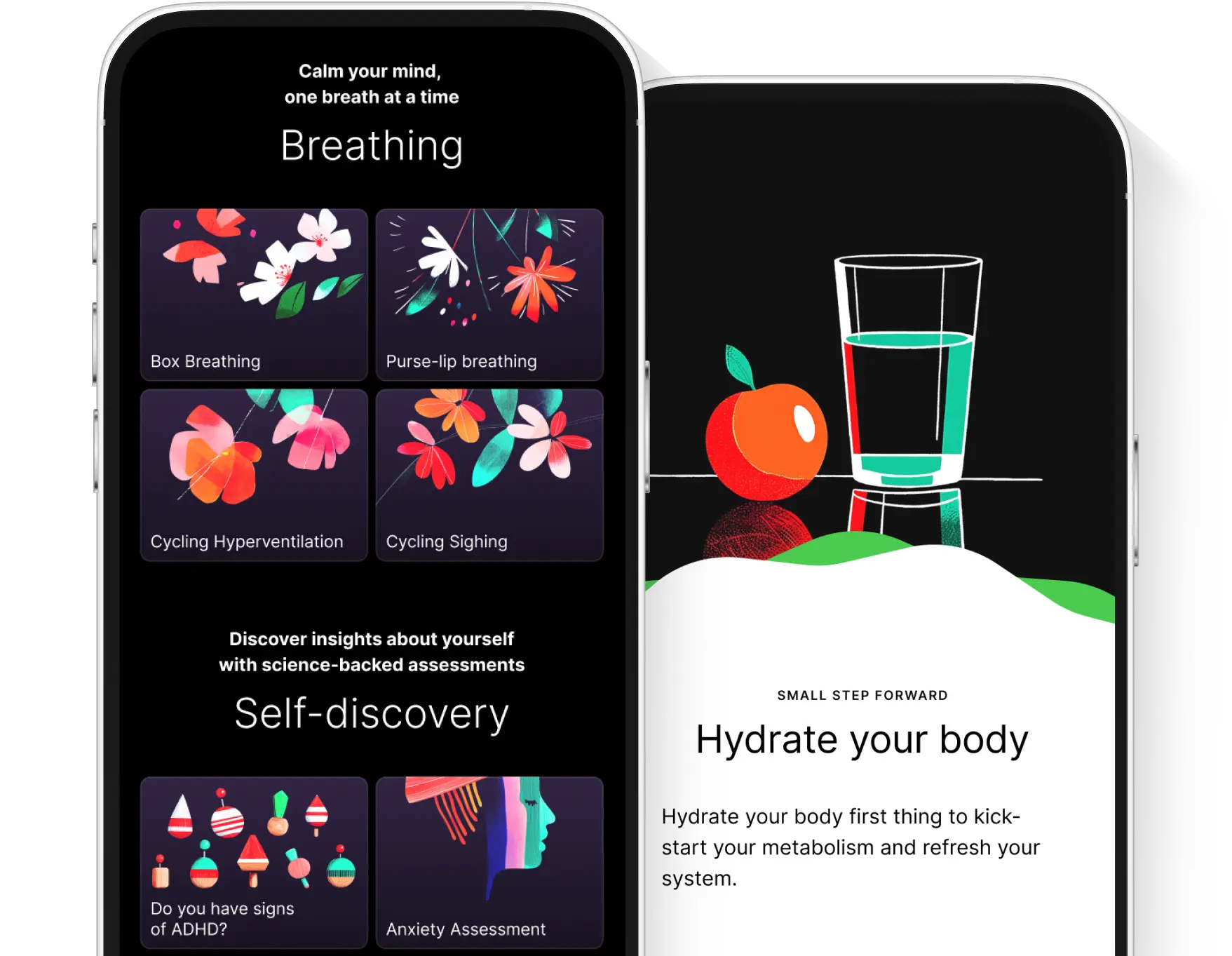 Mood app with breathing techniques Mood app with breathing techniques